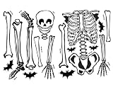 Wallies Peel and Stick Holiday Mural, Skeleton