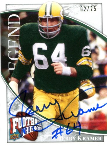 Jerry Kramer Autographed/Hand Signed 2009 Upper Deck Card
