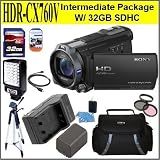 Sony HDR-CX760V High Definition Handycam 24.1 MP Camcorder Intermediate Package W/ 32GB SD Memory + Video Light + Battery + Battery Charger + Case + Tripod & Much More!!!
