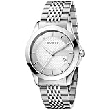 Gucci Mens YA126401 G-Timeless Medium Silver D