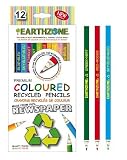 Earthzone Special Edition Premium Colored Recycled Pencils (12 Pack)