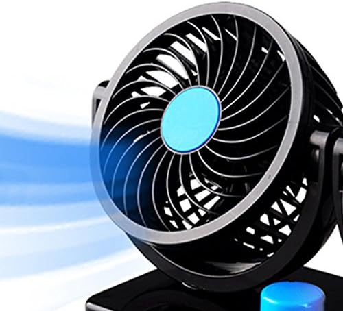 Flii® Electric Car Fan Low Noise Summer Car Air Conditioner 12V 360 Degree Rotating 2 Gears Adjustable Car Fan Air Cooling Fan