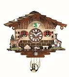 IMAGE OF Kuckulino Black Forest Clock Swiss House with quartz movement and cuckoo chime, incl. batterie