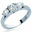 Three Stone Diamond Anniversary Ring