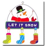 Let It Snow Snowman Indoor/outdoor Hanger