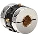 Huco Universal-Lateral Coupling with Brass Hubs, Aluminum Collet Hub and Ring Clamp, Acetal Torque Ring, Inch