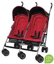 Mothercare MPV Double Stroller - Red