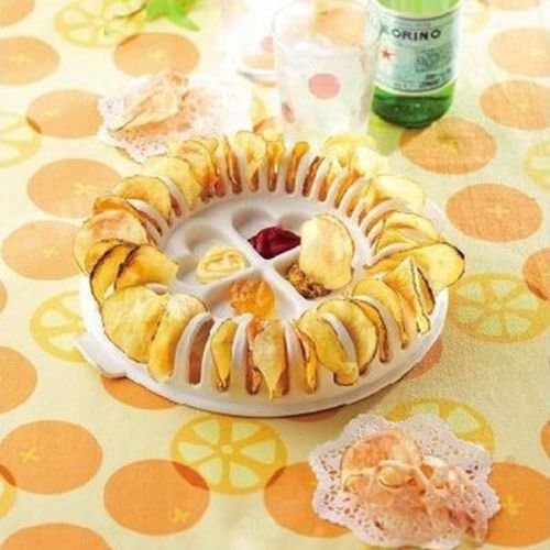 Microwave Oven Baked Potato Crisp Chips Slicer Maker Chips Tool