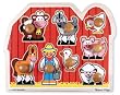 Melissa & Doug Large Farm Knob Puzzle