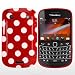 from AIO AIO Polka Dots Gel Case For Blackberry Bold 9900 With Film - Red