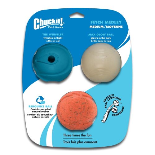 Chuckit! Fetch Medley Balls Medium 2.5-inch, 
