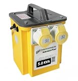 30kva 25kw 2500w Stepdown Mains Power Transformer Voltage Converter Uk Mains Ac 240v To 110v With 16amp Yellow Commando Style 110v Outlets