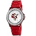 Geneva Women's 5573_xmasredsanta Holiday Boyfriend White Dial with Santa and Crystals Watch