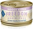 Blue Buffalo Freedom Indoor Kitten Chicken Wet Cat Food, 3 oz Can, Pack of 24