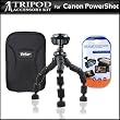 Gripster Tripod Kit For Canon PowerShot S95, SD4000 IS Digital Camera Includes Gripster Flexible Tripod + Deluxe Hard Case + LCD Screen Protectors
