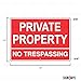 Private Property Sign, Private Property No Soliciting Loitering Trespassing Sign, Quality 3M Prismatic Reflective, Laminated, Aluminum, 14X10, USA