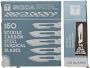 No 10 SICOA Carbon Steel Scalpel Blades Small End 150pc