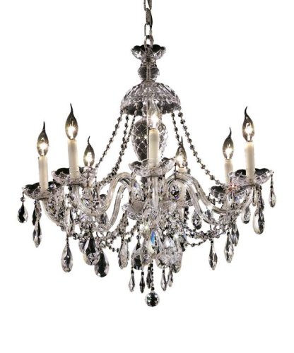 Elegant Lighting 7829D26C/RC Alexandria 28-Inch High 7-Light Chandelier, Chrome Finish with Crystal (Clear) Royal Cut RC Crystal On Sale