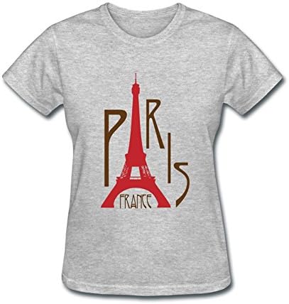 TopGD Custom Paris Sign With Eiffel Tower T Shirt For Women