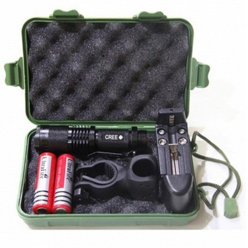 Ultrafire CREE XM-L T6 5 Mode 1600LM Zoomable LED Flashlight Suit