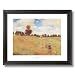 Claude Monet Poppy Flowers Girl Woman Landscape Picture Black Framed Art Print