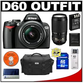 Nikon D60 Digital SLR Camera with 18-55mm AF-S VR + Nikon 70-300mm AF-S VR Zoom Lens + 8GB...