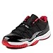 Jordan Men's Air 11 Retro Low Black/True Red/White Leather Athletic Shoes