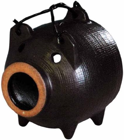 マルヨシ陶器(Maruyoshitouki) Maruyoshi Pottery M7867 Mini Mosquito Finger, Black Glaze