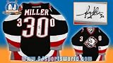 RYAN MILLER Buffalo Sabres SIGNED Rookie JERSEY