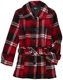 Amy Byer Girls 7-16 Tab Waist Band Coat With Welt Pockets
