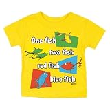 Dr. Seuss One Fish Two Fish Yellow Juvenile T-Shirt