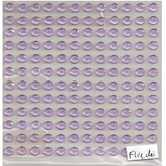 144 selbstklebende Glitzersteine rund flieder4 mm
