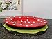 Polka Dots Serving Platter Color: Red