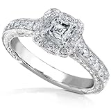 3/4ct TW Asscher Diamond Engagement Ring in 14kt Gold