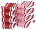 Set of 6 Old Fashioned Ribbon Candy Christmas Ornaments