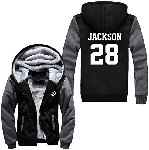 Kpop GOT7 All Members Unisex Super Warm Thicken Fleece Zip Up Hoodie Men's Coat