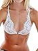Choies Women's Button Front Lace Soft Triangle Beach Bra Summer Crop Tank Crop Top