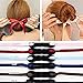 Frcolor 3pcs Ribbon Magic French Twist Bun Maker Clip Hook Holder Magic Roll Rings Donut Updo Chignon Former Pads Foam Sponge Hair Styler