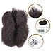 Yonna Hair 4pcs/lot Tight Afro Kinky Bulk Hair 100% Human Hair For DreadLocks,Twist Braids Off Black, #1B,16