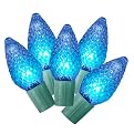 Philips 25-Light LED Faceted C9 Lights - Blue