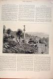 FRANCE GRASSE GOURDON HOTEL CANNES OLD PRINT 1891
