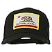 California State Flag Patched Twill Mesh Cap - Black