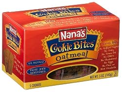 Nana's Oatmeal Cookie Bites, 5-Ounce Boxes (Pack of 12)
