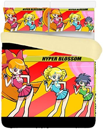 Deluxe The powerpuff girl 3 Piece 180x220cm Duvet Cover Sets 2 Pillow Cases Twin Size