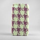【iPhone 4S/4ケース】ハウンドトゥースチェックツイード／スマホケース・PURPLE