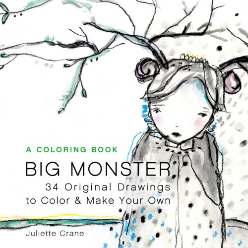 Big Monster Coloring Book: 34 Original Drawings to Relax, Color and De-Stress
