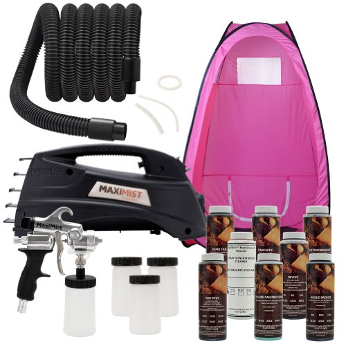 Maxi Mist Pro Evo HVLP Spray Tan Machine Tampa Bay Solution Pink Tent Kit 1A !! Dominica