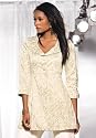 metrostyle Lace Print Babydoll Blazer