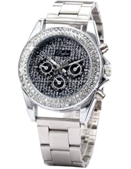 Fashion Womens S Bling New Ladies Style Watches Analog Black Dial Case Quartz Wrist Watch With Gift Box