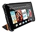 Fire HD 6 2014 Case, rooCASE Origami 3D Fire HD 6 Slim Shell Folio Case Cover with Stand [Support Auto Sleep/Wake Feature] for Amazon Fire HD 6 2014, Granite Black / rooCASE Orange